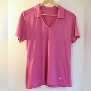 Nike Golf Dri-Fit Pink Polo Top | Women’s Athletic Short Sleeve Shirt